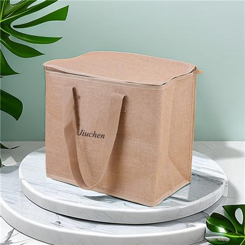 Simple style jute cooler bag insulation bag