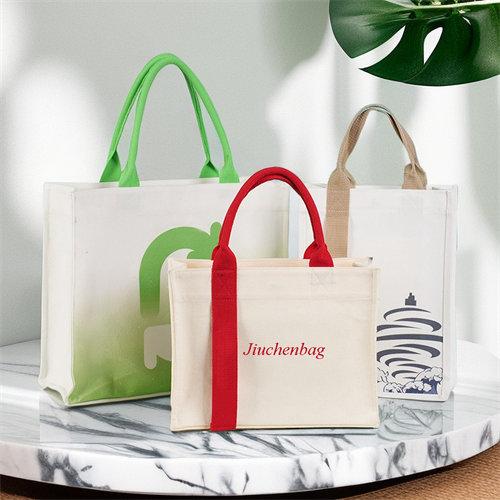 Factory supply Big Capacity Durable New Design Tote Canvas Shoulder Bags Cotton Shopping Bag