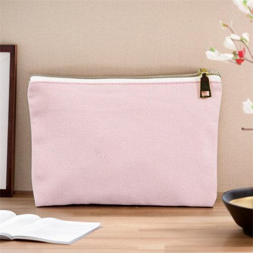 Wholesale Blank Plain Pencil Pouch Custom Cosmetic Bags Cotton Canvas Pencil Cases With Zipper - 副本