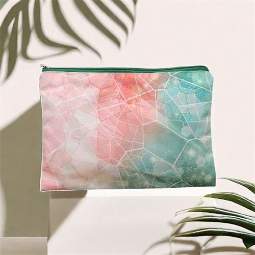 High quality sublimation print cotton canvas cosmetic bag 