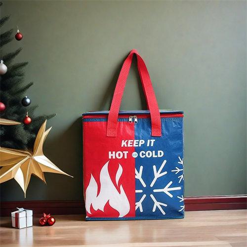 Factory cheap large thermal cooler grocery bag reusable insulated shopping bags for Christmas